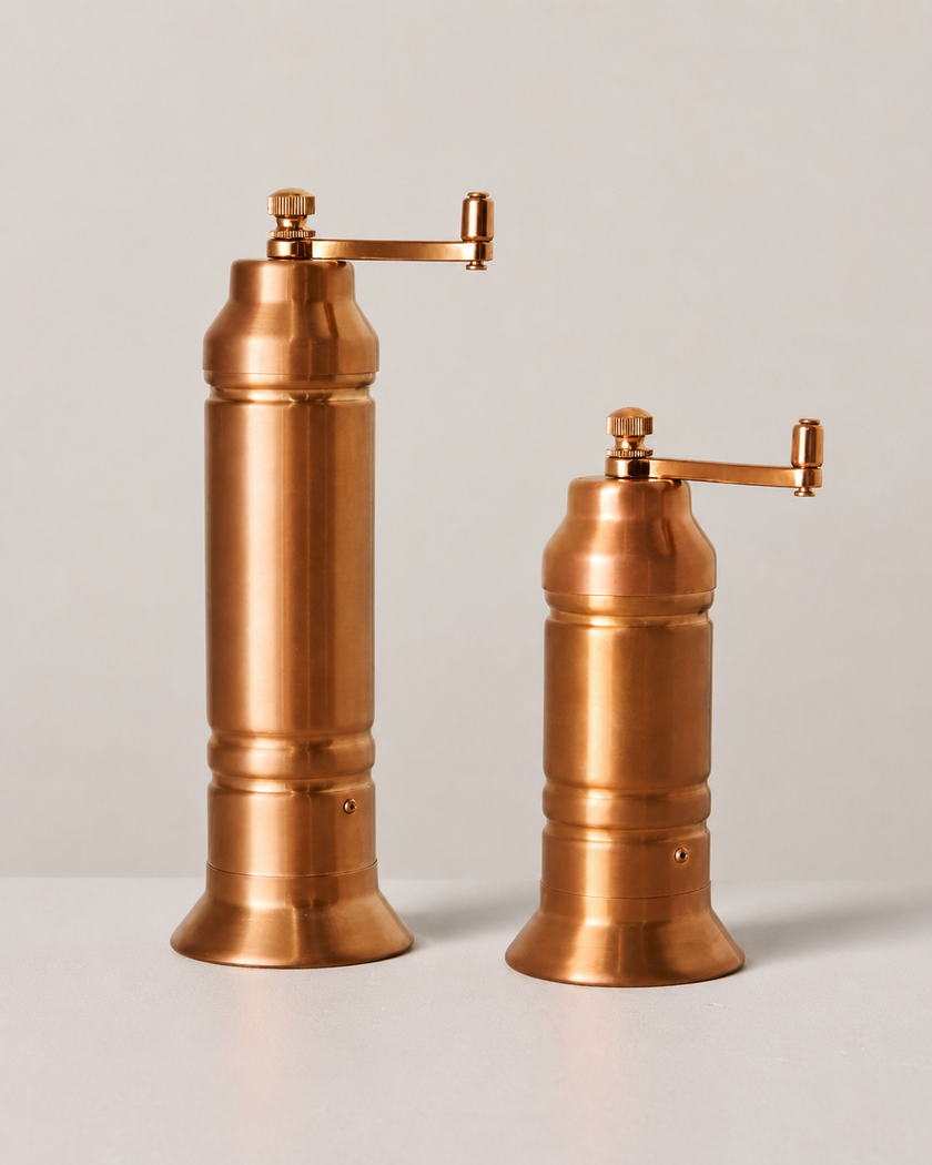 Salt and Pepper Crank Mill Grinder Copper Finish