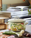 Mixed Vegetable Enamel Medium Cooking Casserole Pot