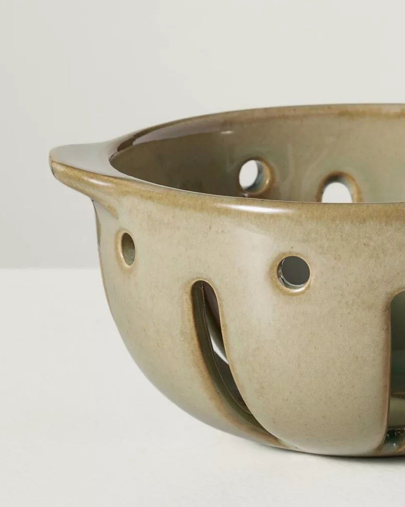 15oz Stoneware Berry Bowl Set Green/Blush (Set of 2)