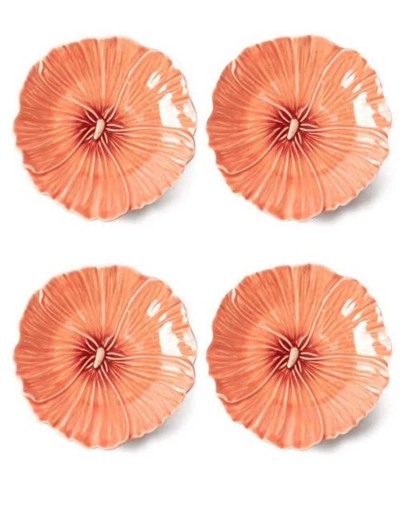 Maria Flor Hollyhock Dessert Plate