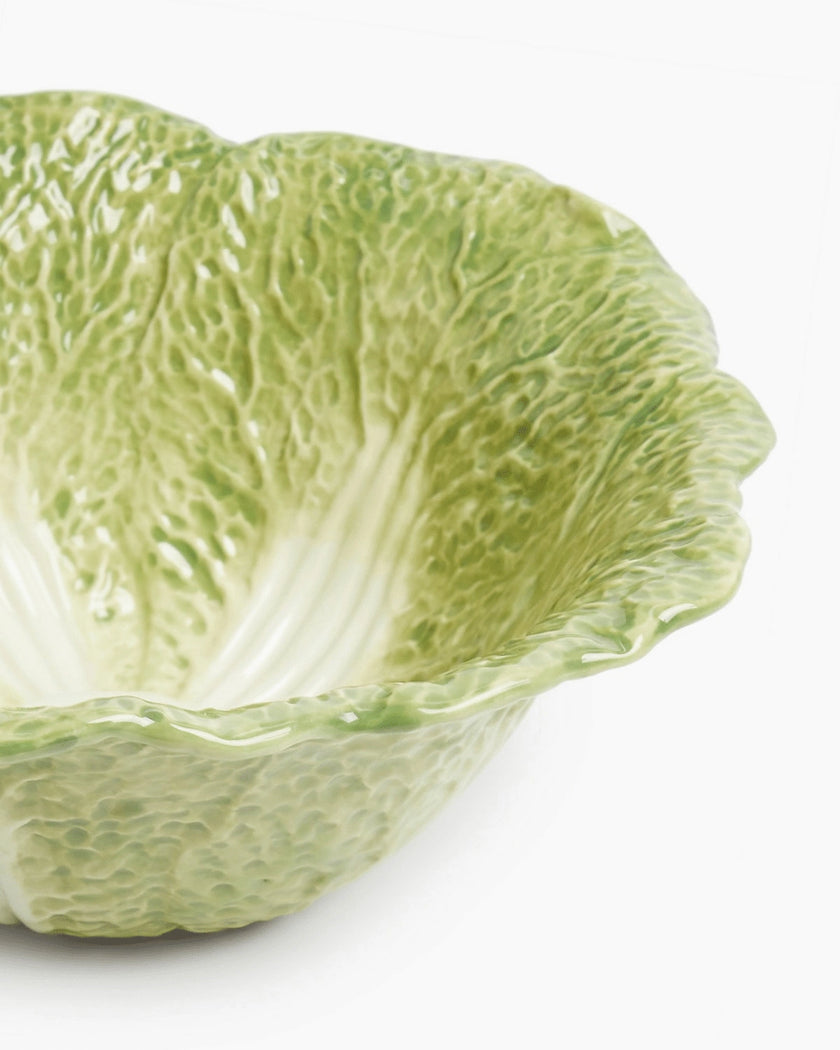 Combo Deal Green & White Cabbage Medium Serving Bowl