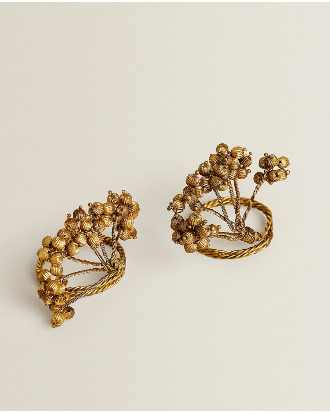 Set of 2 Napkin Rings with Bells