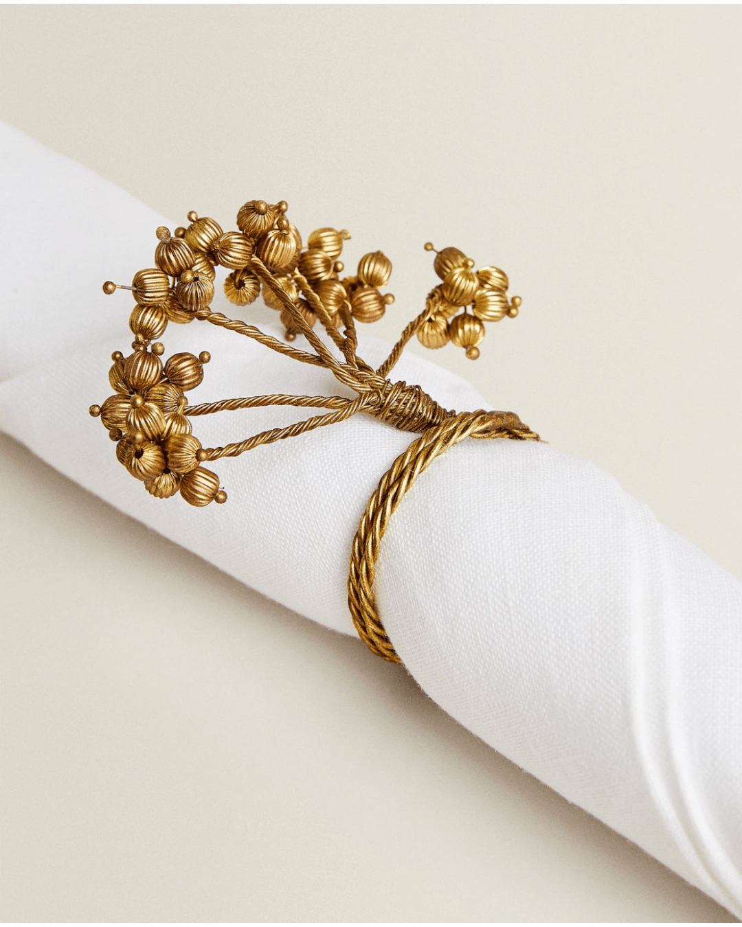 Set of 2 Napkin Rings with Bells