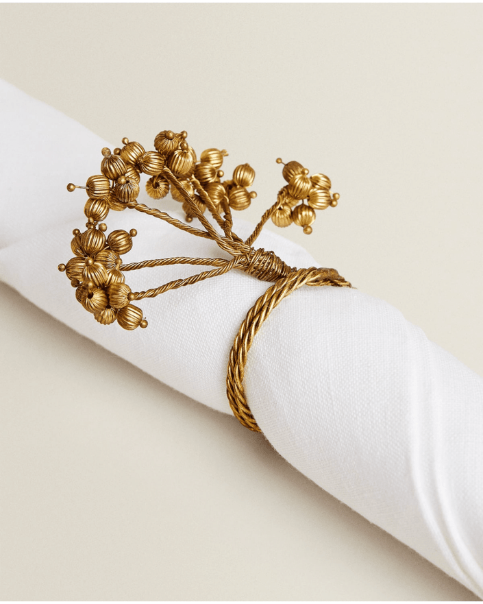 Set of 2 Napkin Rings with Bells