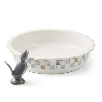 Sterling Check Everyday Pie Plate with Pie Bird 27cm
