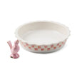 Rosy Check Everyday Pie Plate with Pie Bird 27cm