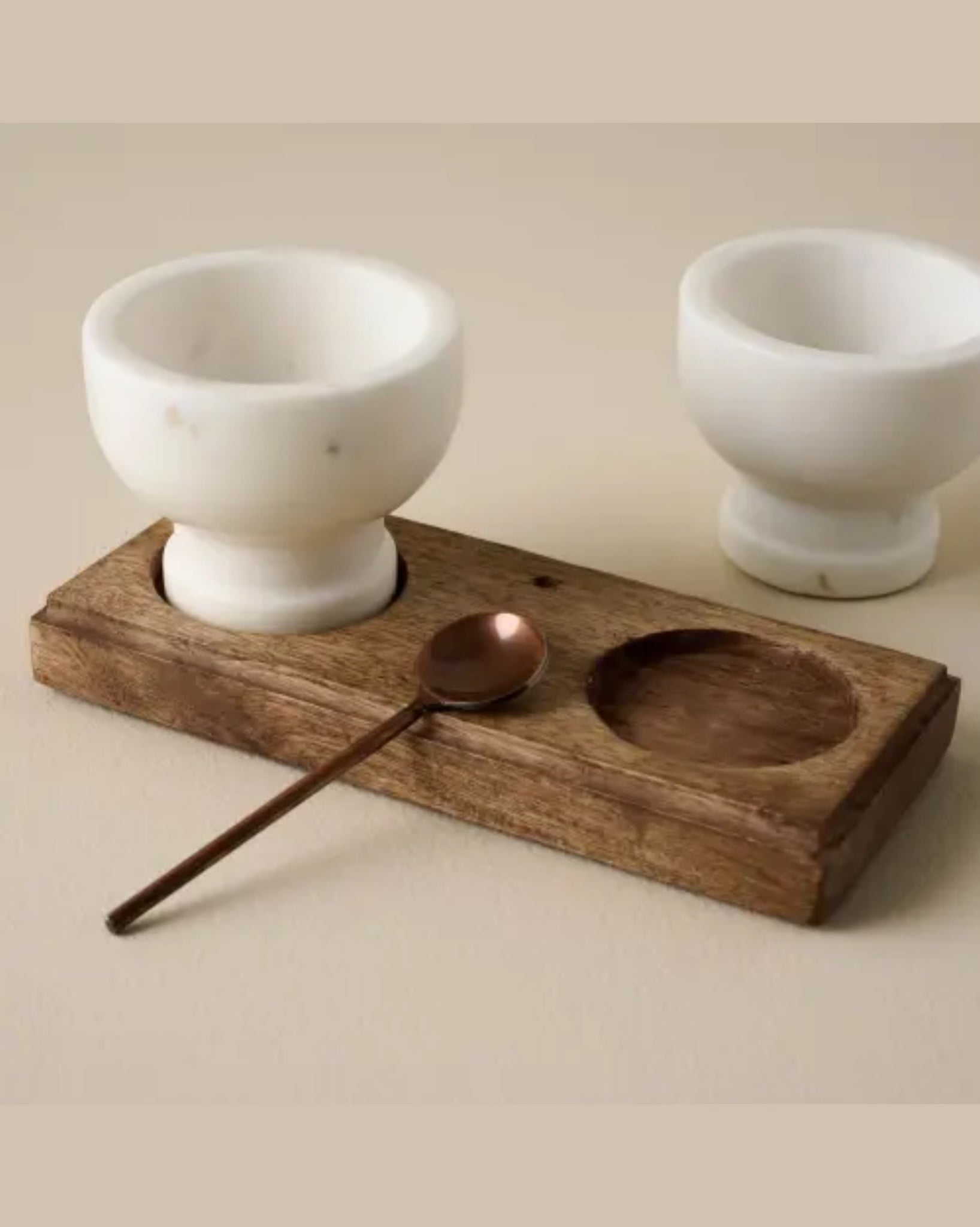 White Marble Salt + Pepper Set