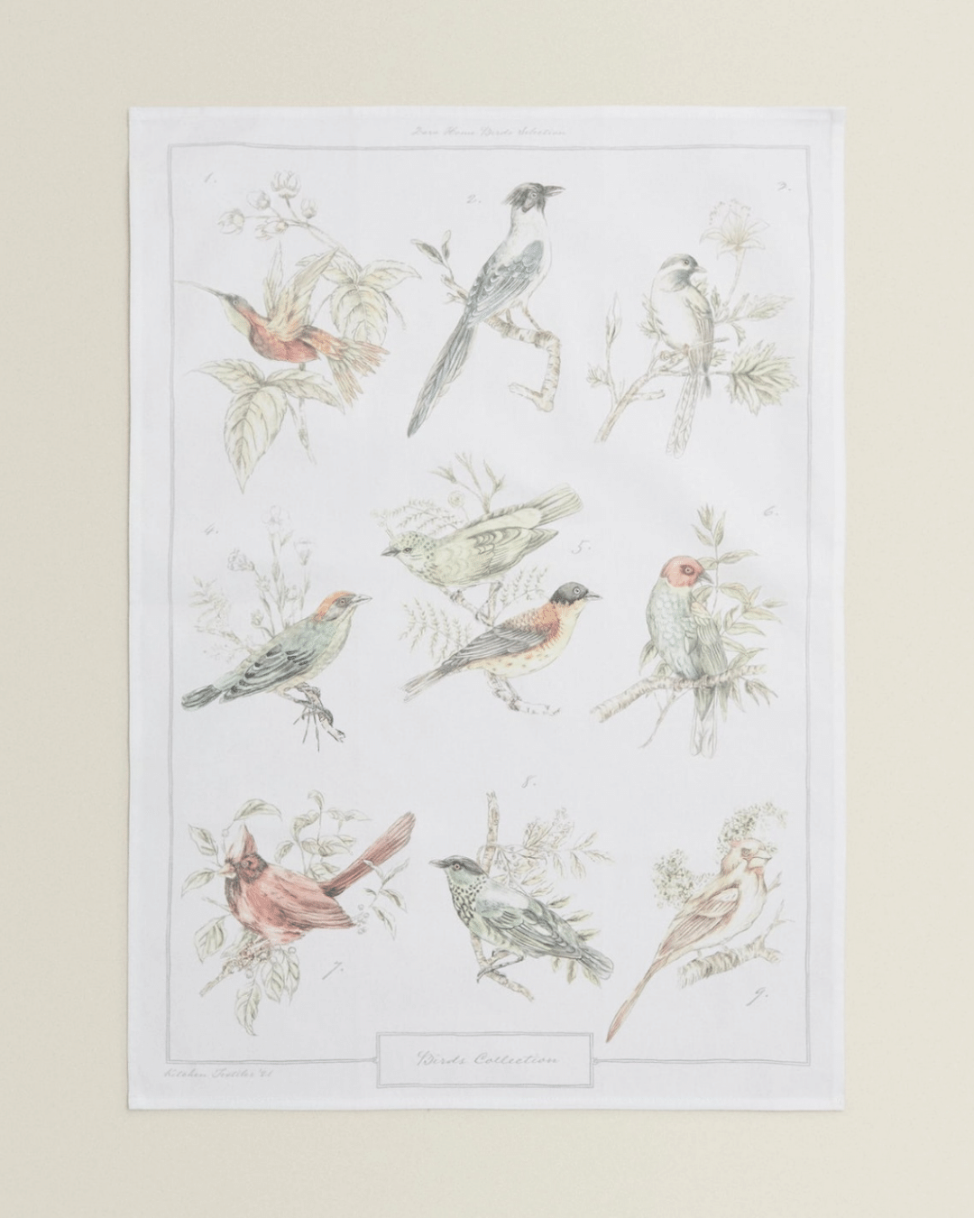 Bird Design Tea Towels Set of 2