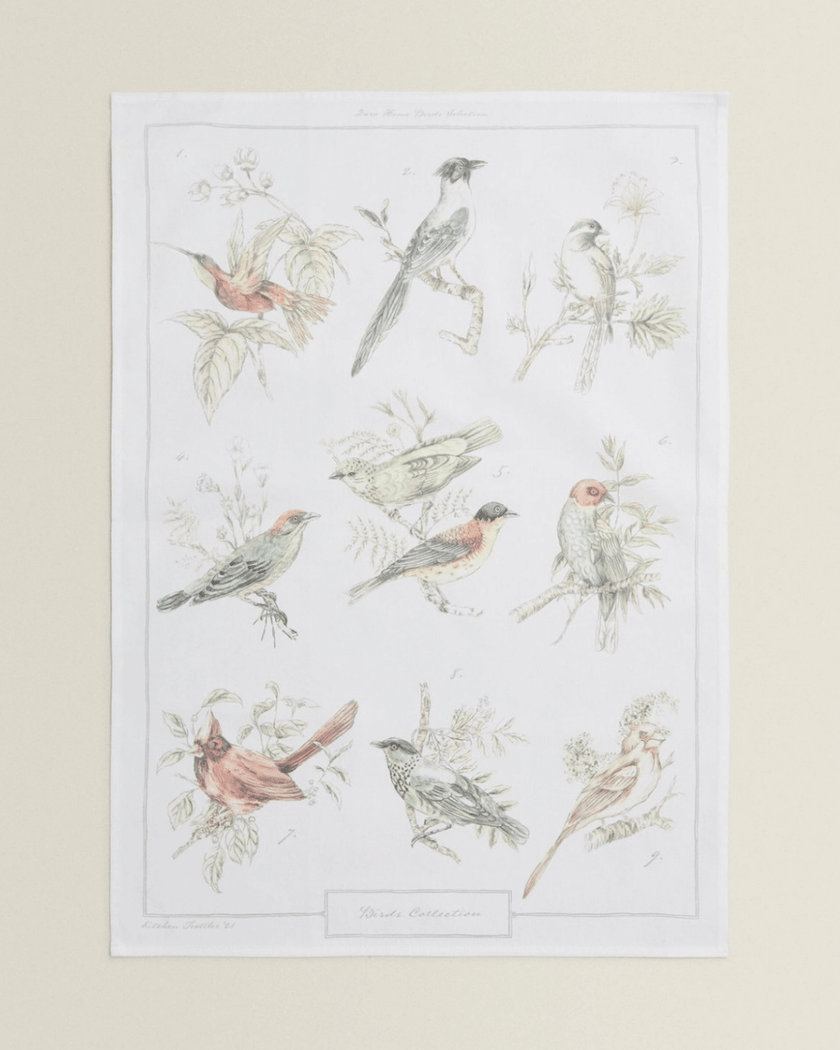 Bird Design Tea Towels Set of 2