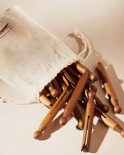 Set of 20 Wooden Pegs