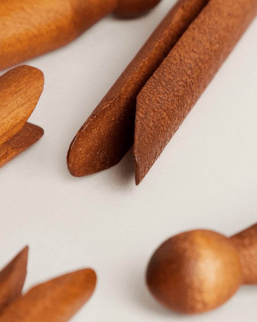 Set of 20 Wooden Pegs