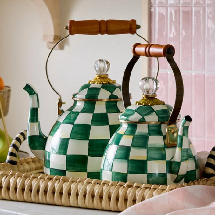 Emerald Check Tea Kettle
