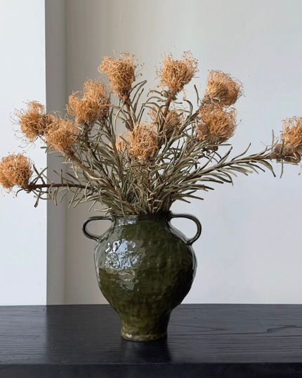 Olive Grove Dried Floral & Vase Set
