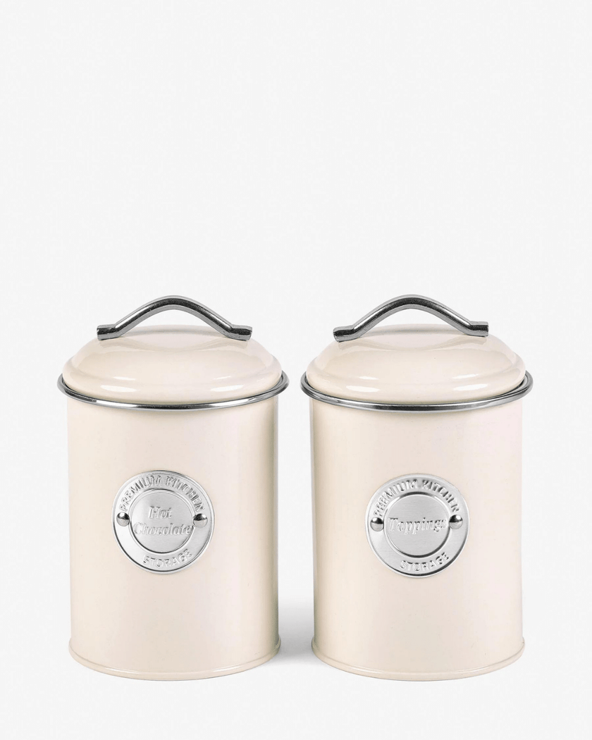 Set of 2 Hot Chocolate Storage Tins