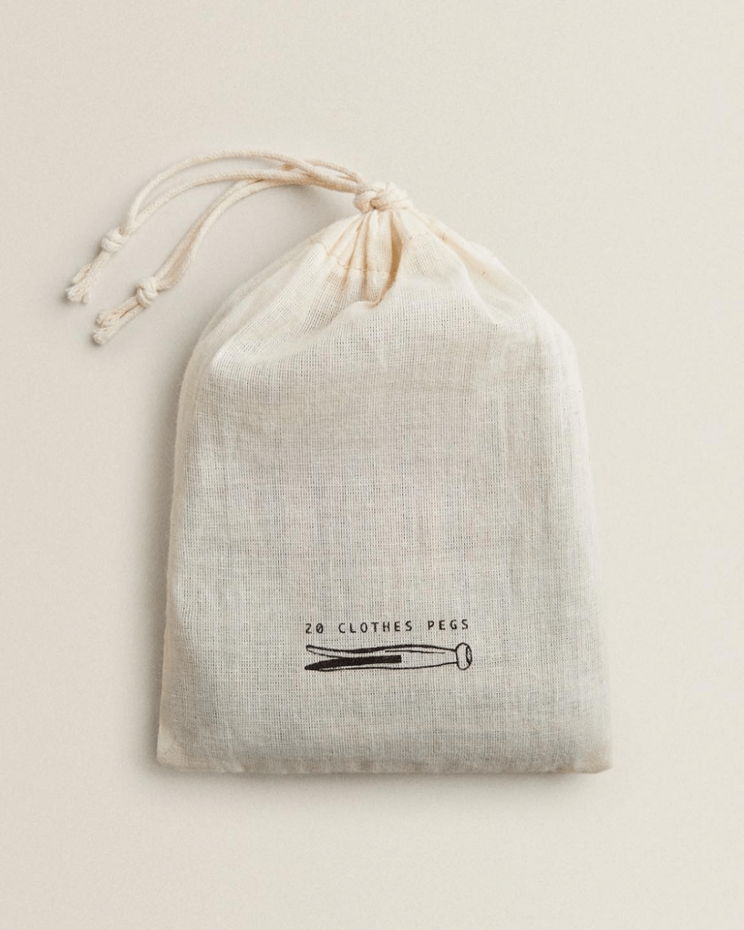 Set of 20 Wooden Pegs