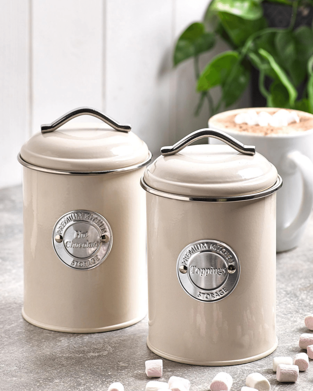 Set of 2 Hot Chocolate Storage Tins