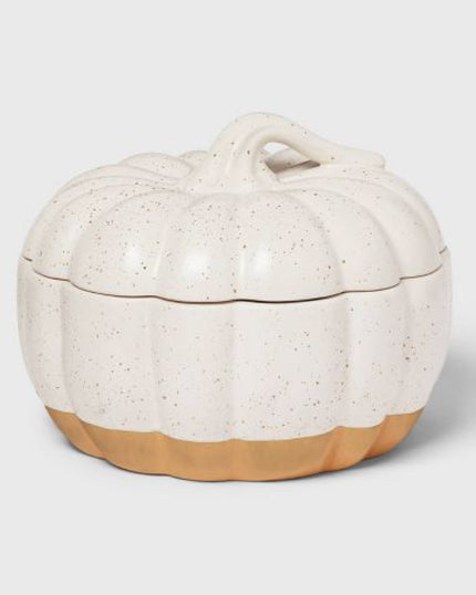 Medium Pumpkin Serving Bowl Ivory