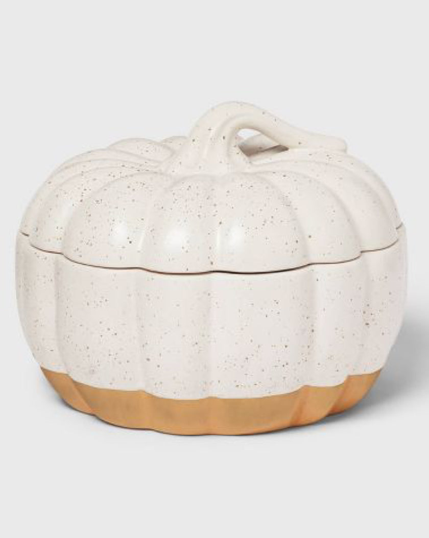 Medium Pumpkin Serving Bowl Ivory
