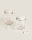 Glass and Ceramic Jar with scoop (Medium)