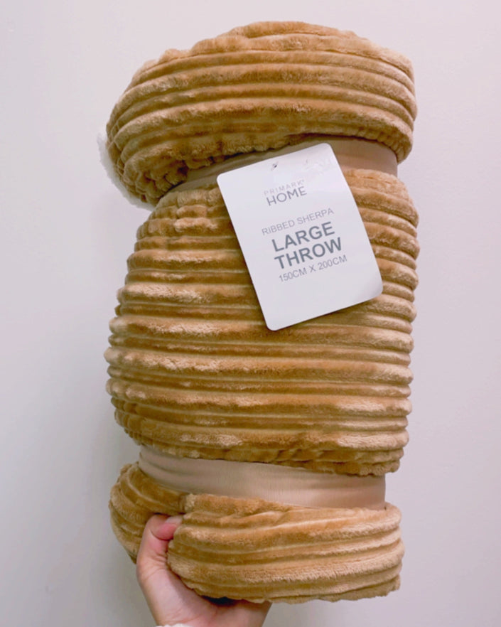 Large Home Soft Throw Blanket (Brown)