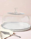 Em Fluted Serving Dish and Glass Dome
