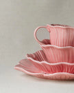 Pastel Floral Mug & Saucer (Rose Pink)