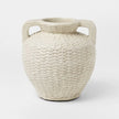 Woven Texture Ceramic Vase Cream