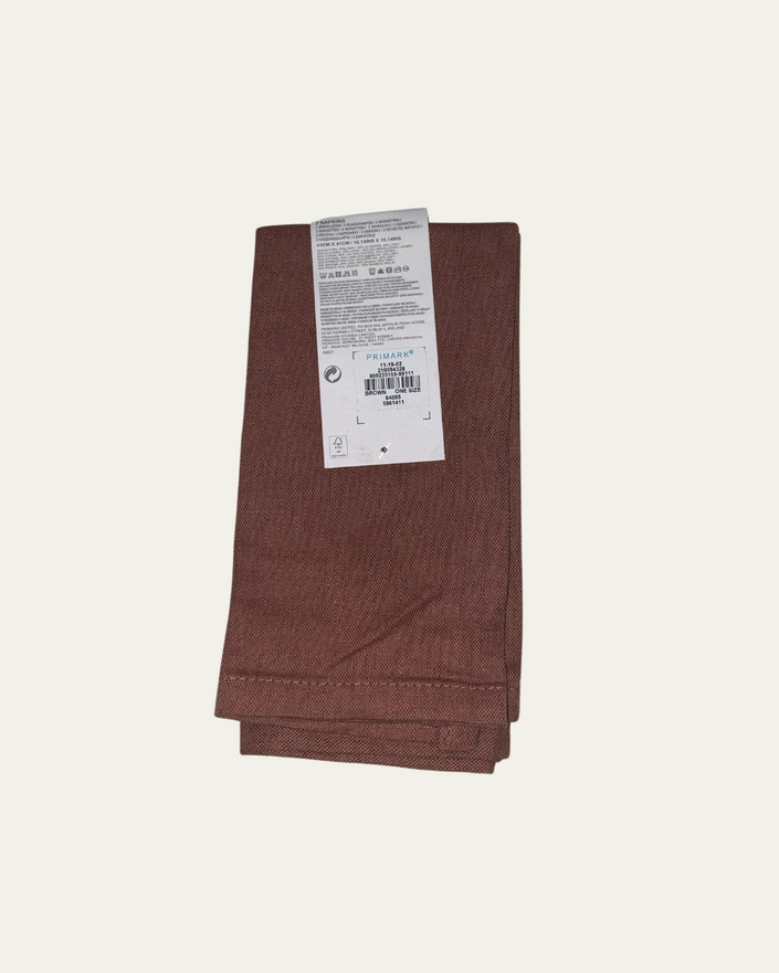 Napkin Set of 8 in Brown (41 cm x 41 cm)