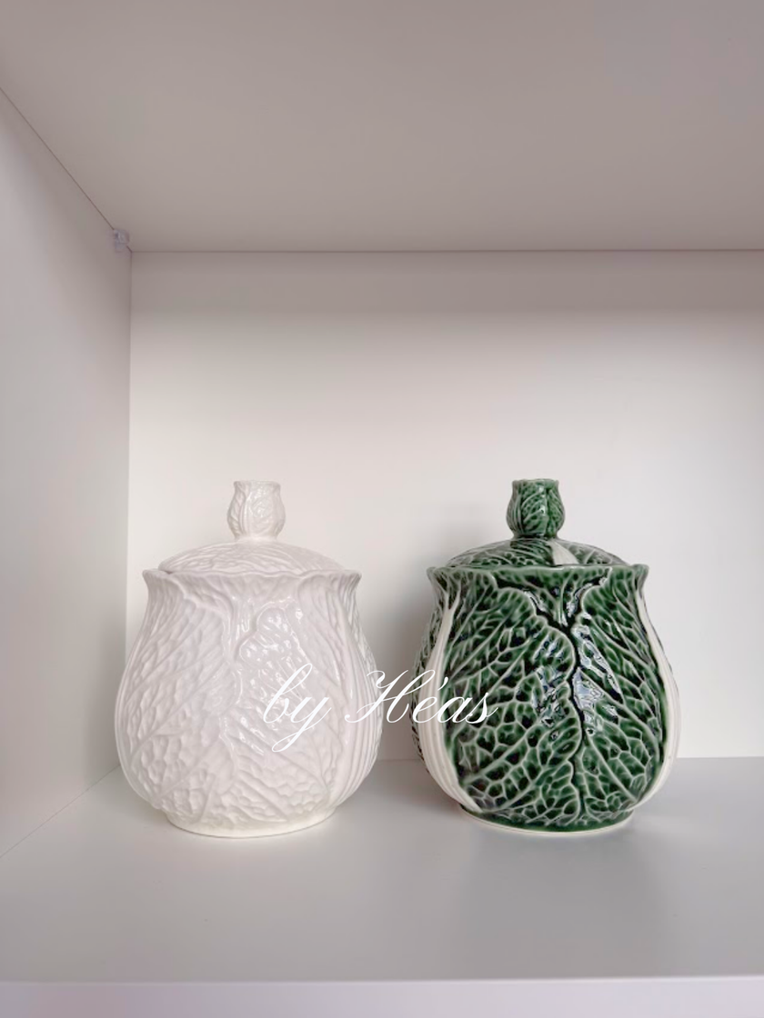 Green Cabbage Canister 16cm