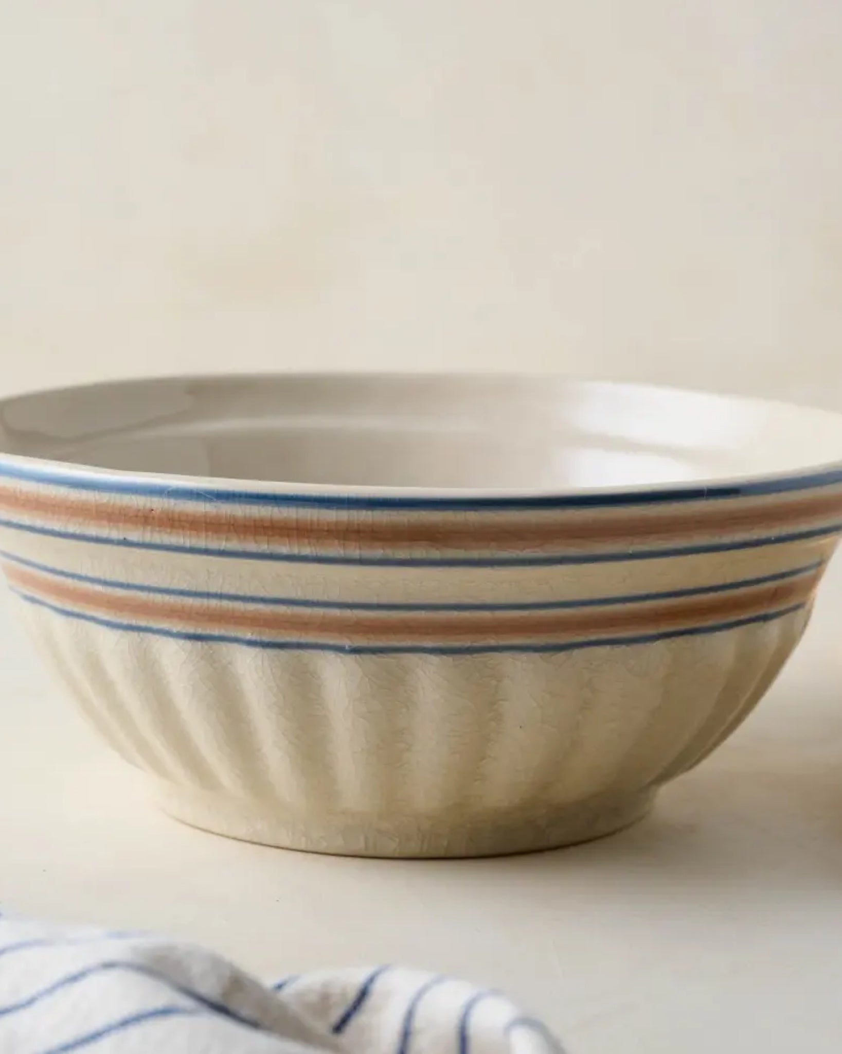 Set of 2 Maison Striped Mixing Bowl