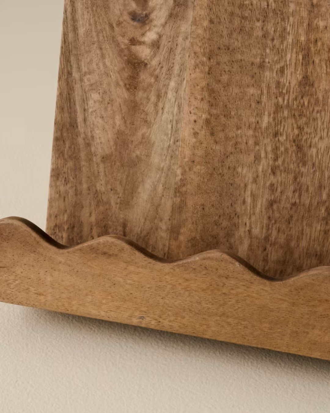 Antiqued Wood Scalloped Cookbook Holder