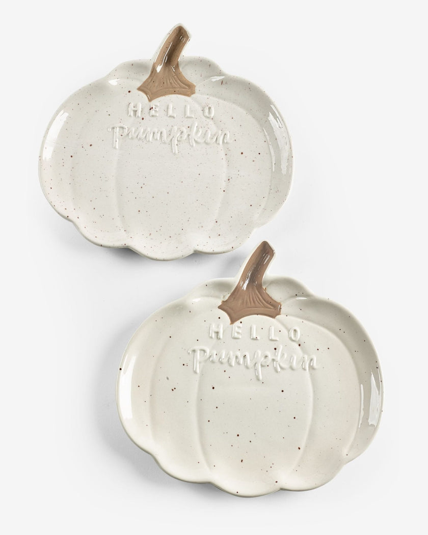 Set of 4 Pumpkin Side Plates