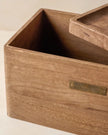 Antiqued Wood Storage Box