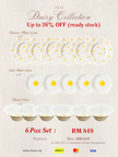 Daisy Collection – 6 Pax Full Set (18 pcs)