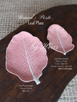 Pink Cabbage Leaf Plate Small 25cm