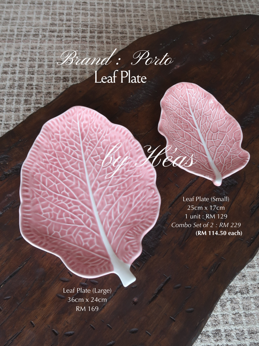 Pink Cabbage Leaf Plate Small 25cm