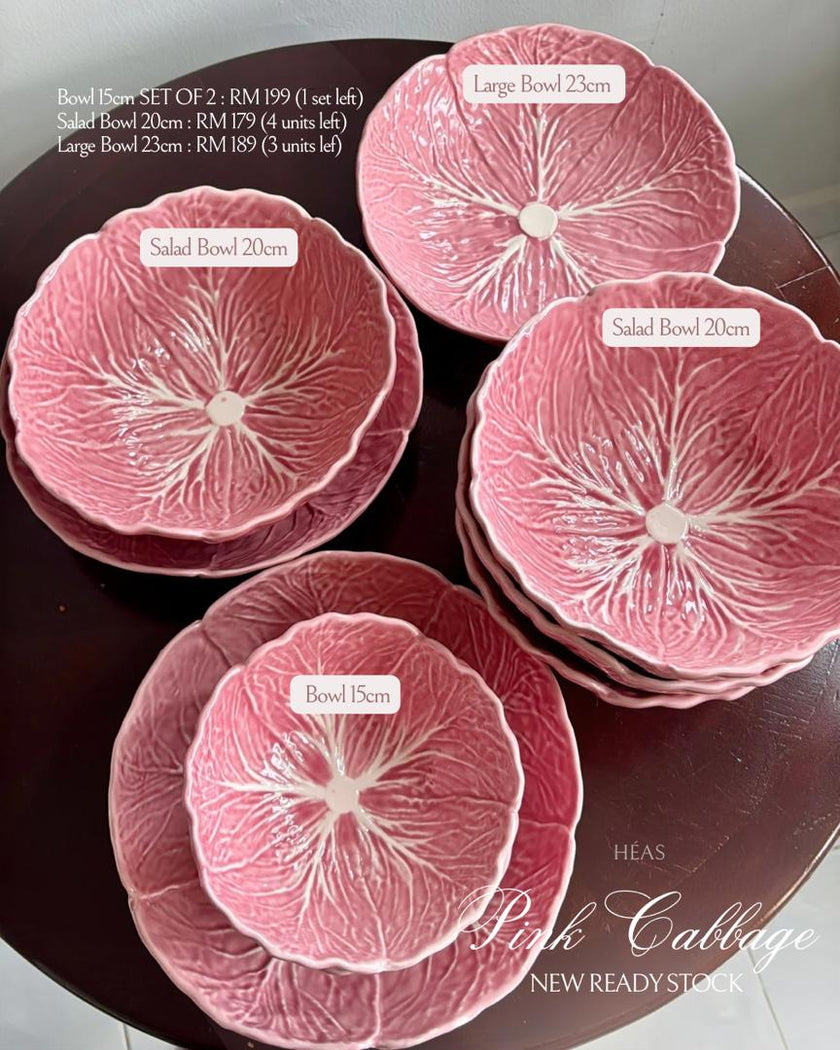 Pink Cabbage Large Bowl 23cm