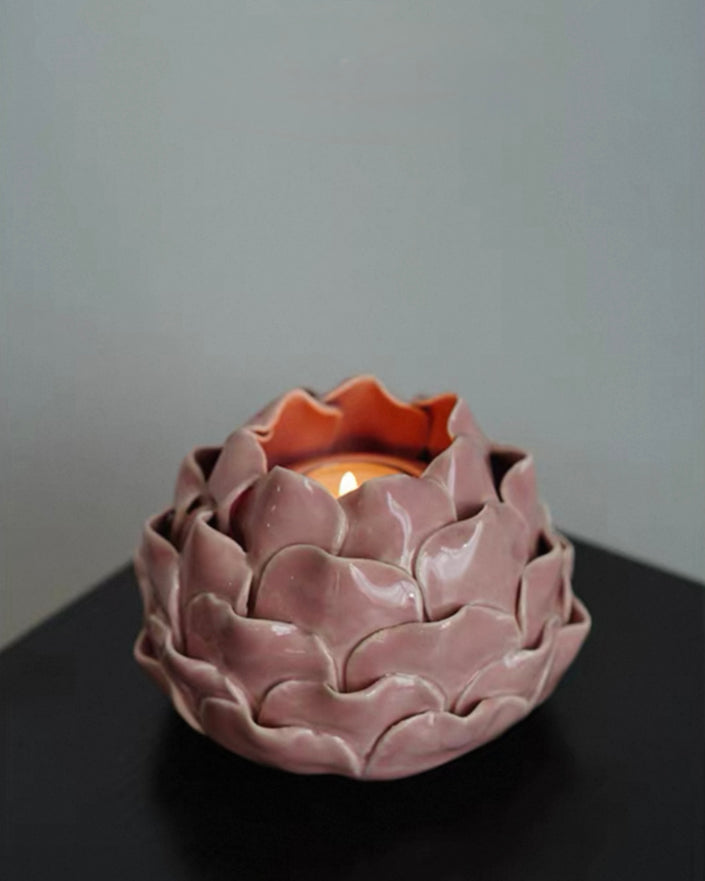 Artichoke Blush Candleholder