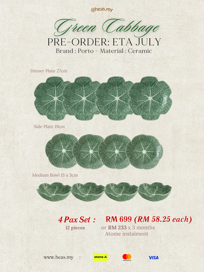 Green Cabbage 4 Pax Set (12 Pieces)