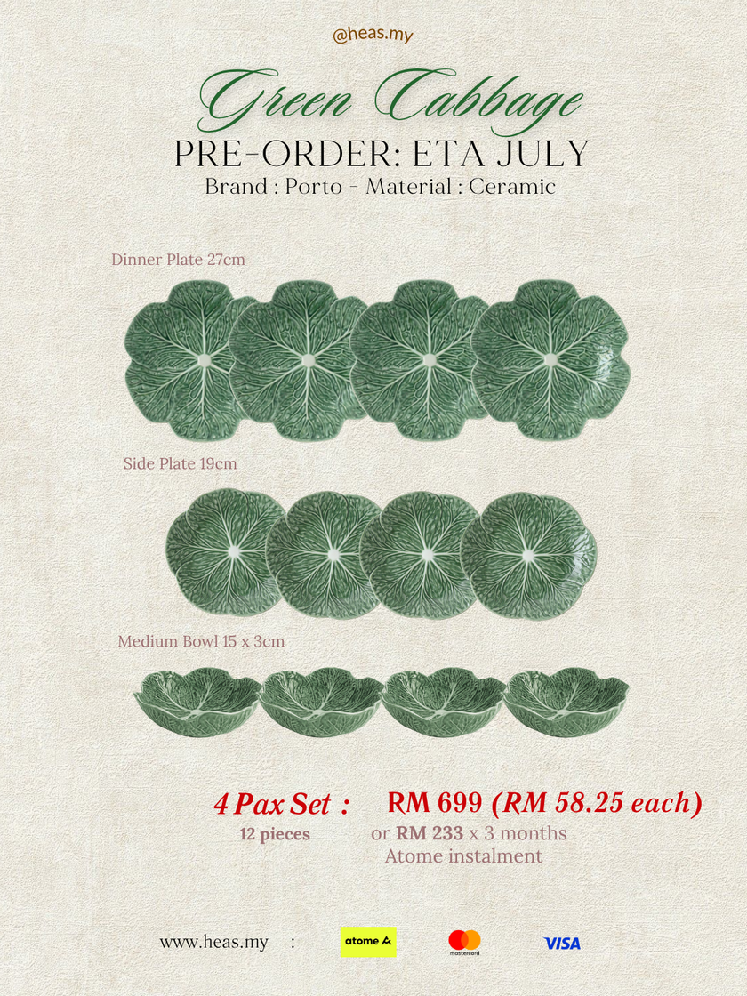 Green Cabbage 4 Pax Set (12 Pieces)