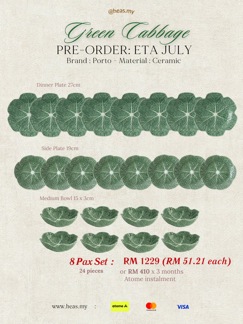 Green Cabbage 8 Pax Set (24 Pieces)