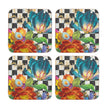 Courtly Flower Market Cork Back Coasters, Set Of 4 or 8