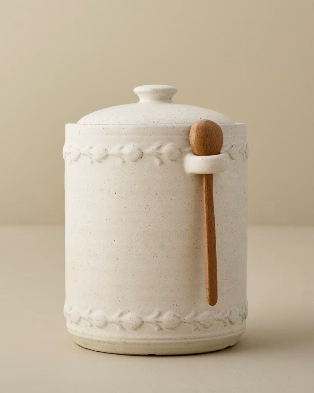 Emilie French White Canister + Scoop