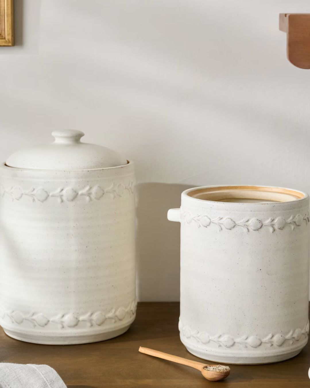 Emilie French White Canister + Scoop