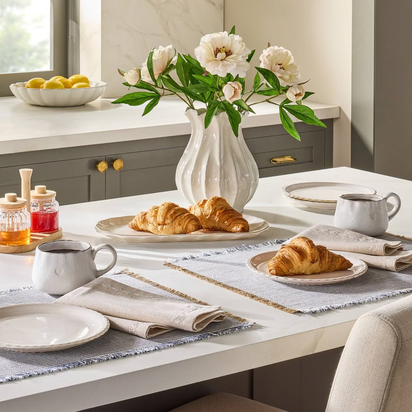 Beige Floral Napkins