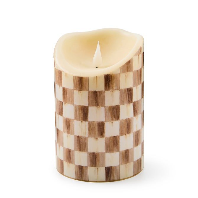 Mocha Check Flameless 6