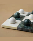 Green and White Marble Tic Tac Toe