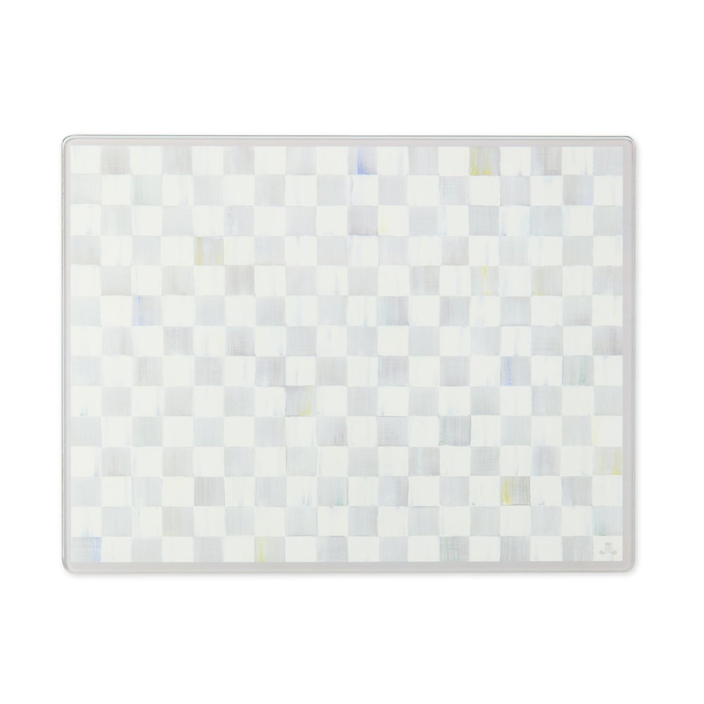 Sterling Check Glass Cutting Boards, Set Of 2