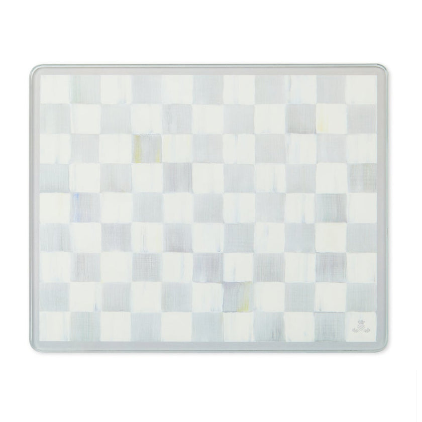 Sterling Check Glass Cutting Boards, Set Of 2