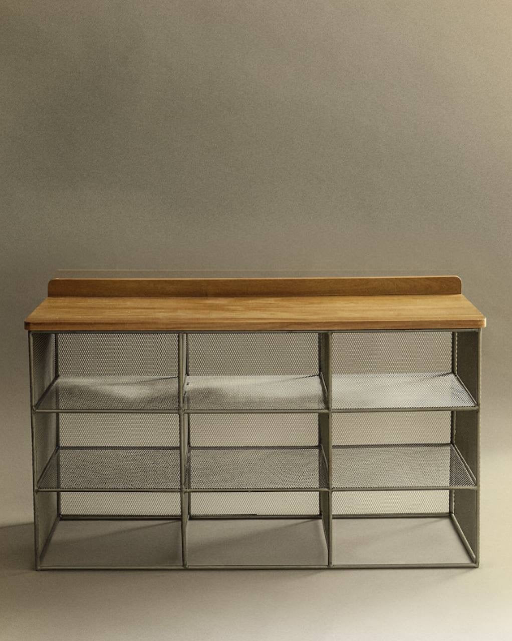 Metal and Wood Bench